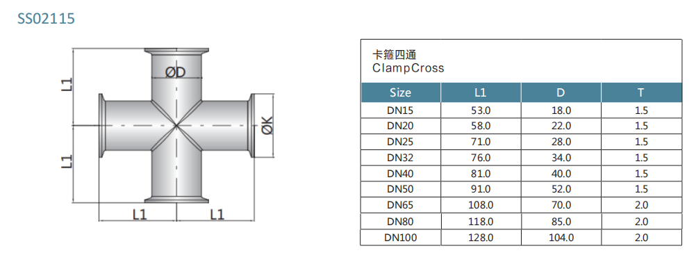 зажим крест