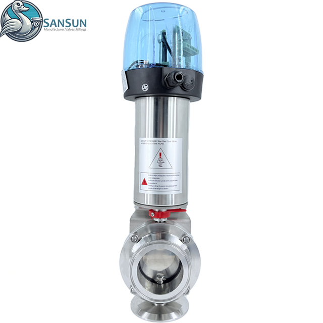 Пневматический трехзажимной дроссельный клапан из нержавеющей стали с жидкостным охлаждением для центров обработки данных и C‑TOP