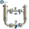 316L пищевой санитарный двухшпиндельный фильтр из нержавеющей стали