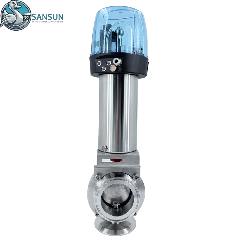 Пневматический трехзажимной дроссельный клапан из нержавеющей стали с жидкостным охлаждением для центров обработки данных и C‑TOP