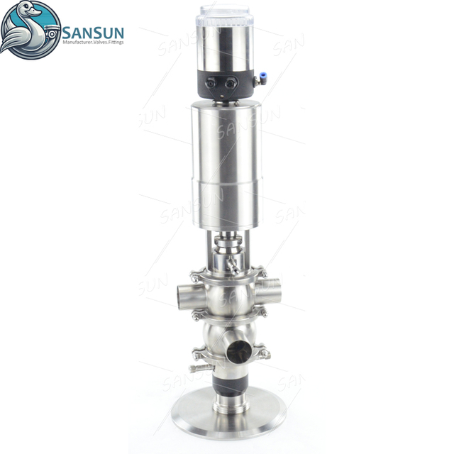 Гигиенический уникальный двухседельный клапан SSV с защитой от смешивания