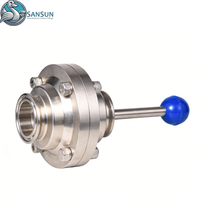 Ручной санитарный дроссельный клапан Tri-Clamp для жидкостного охлаждения центров обработки данных