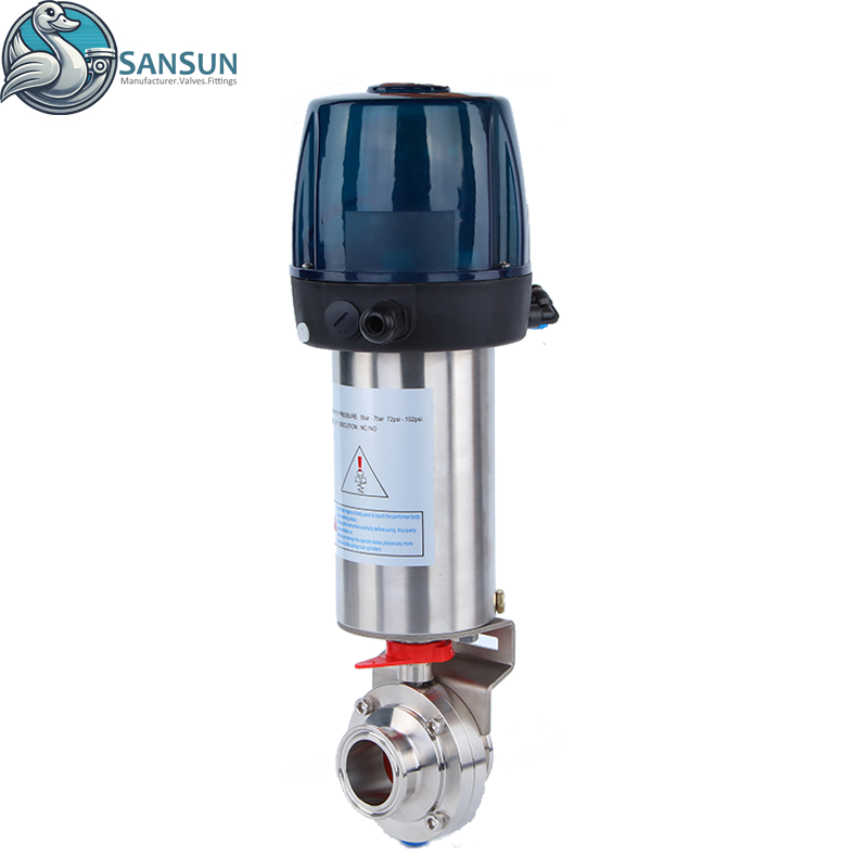 КЛАПАН-ДАБОЧКА С ПНЕВМАТИЧЕСКИМ ЗАЖИМОМ DIN С ПЛАСТИКОВОЙ С-ВЕРШЕНЬЮ