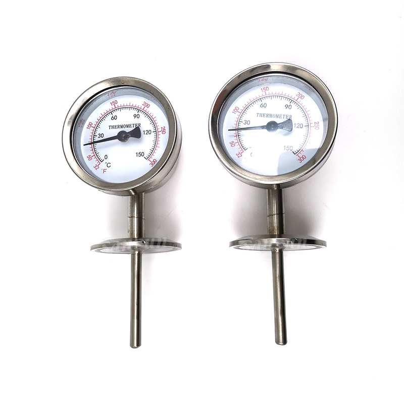 Биметальный термометр температуры вертикального типа из нержавеющей стали.
