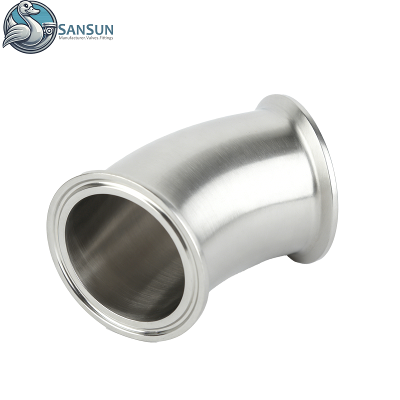 Система жидкостного охлаждения центра обработки данных Нержавеющая сталь 316L Колено Tri-Clamp 45°