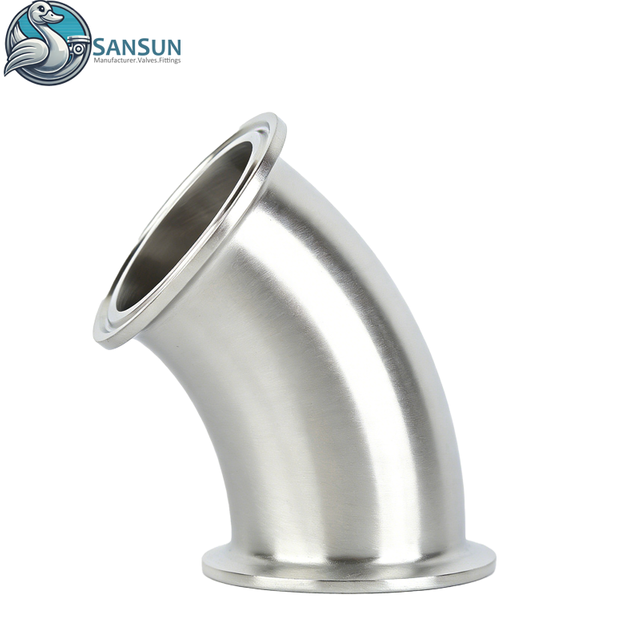 Система жидкостного охлаждения центра обработки данных Нержавеющая сталь 316L Колено Tri-Clamp 45°