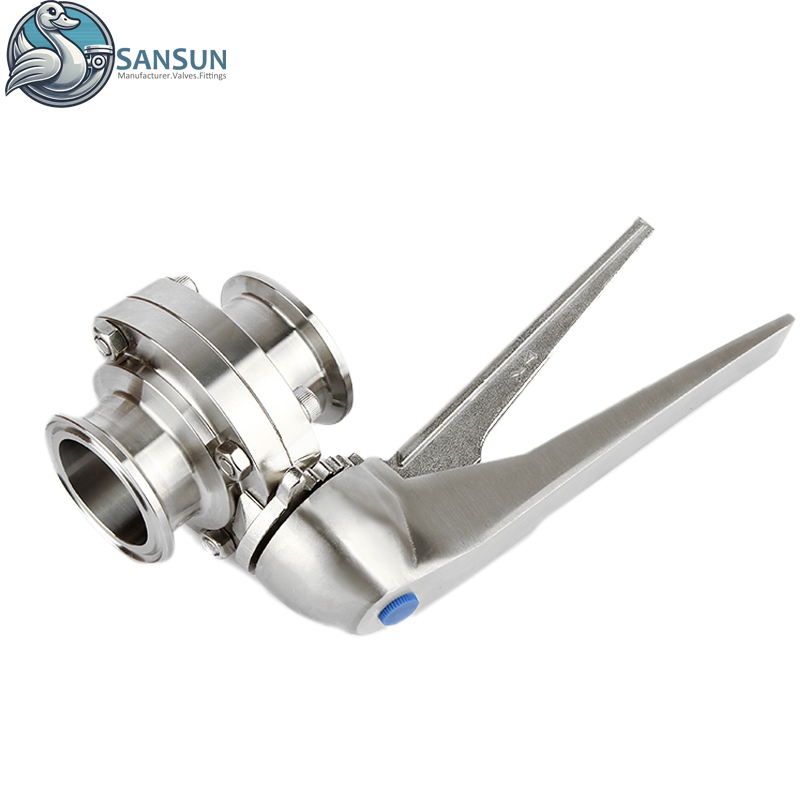 Ручные поворотные заслонки 304 с спусковой ручкой из нержавеющей стали для решений жидкостного охлаждения центров обработки данных