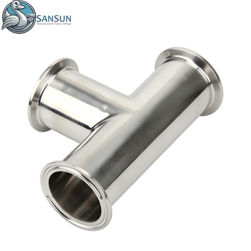 Системы жидкостного охлаждения центров обработки данных Тройник Tri-Clamp из нержавеющей стали 316L