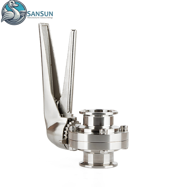 Ручные поворотные заслонки 304 с спусковой ручкой из нержавеющей стали для решений жидкостного охлаждения центров обработки данных