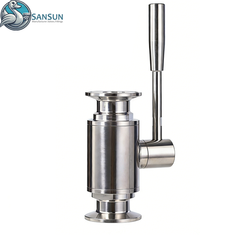 Ручной санитарный шаровой кран зажимного типа для систем жидкостного охлаждения центров обработки данных