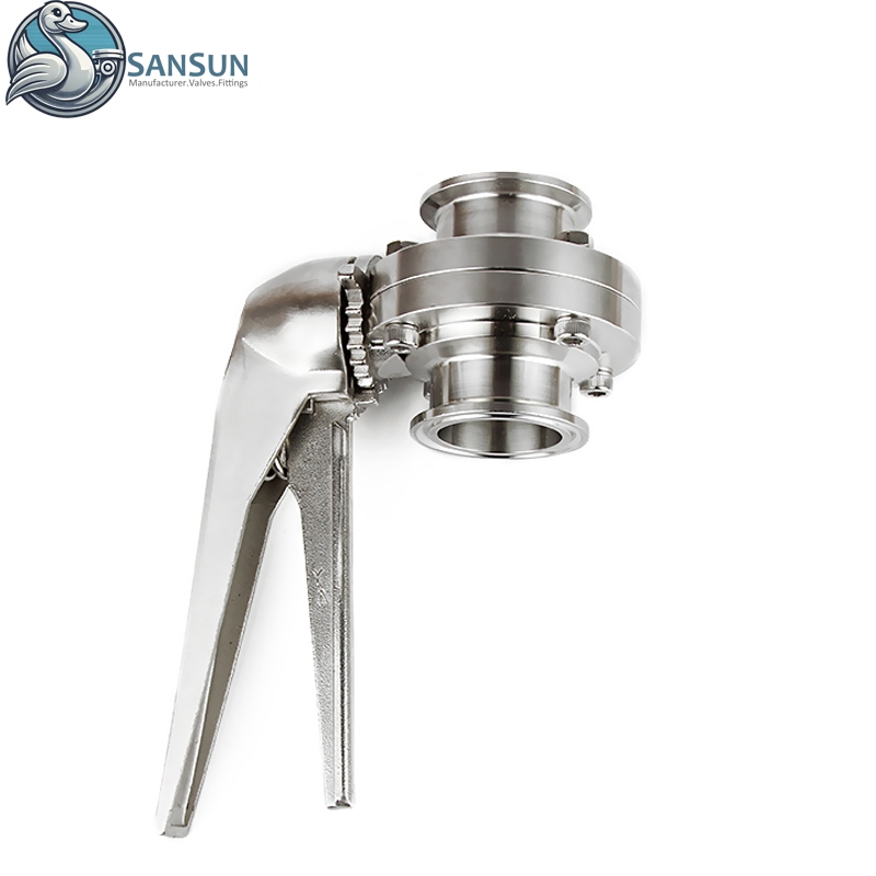 Ручные поворотные заслонки 304 с спусковой ручкой из нержавеющей стали для решений жидкостного охлаждения центров обработки данных