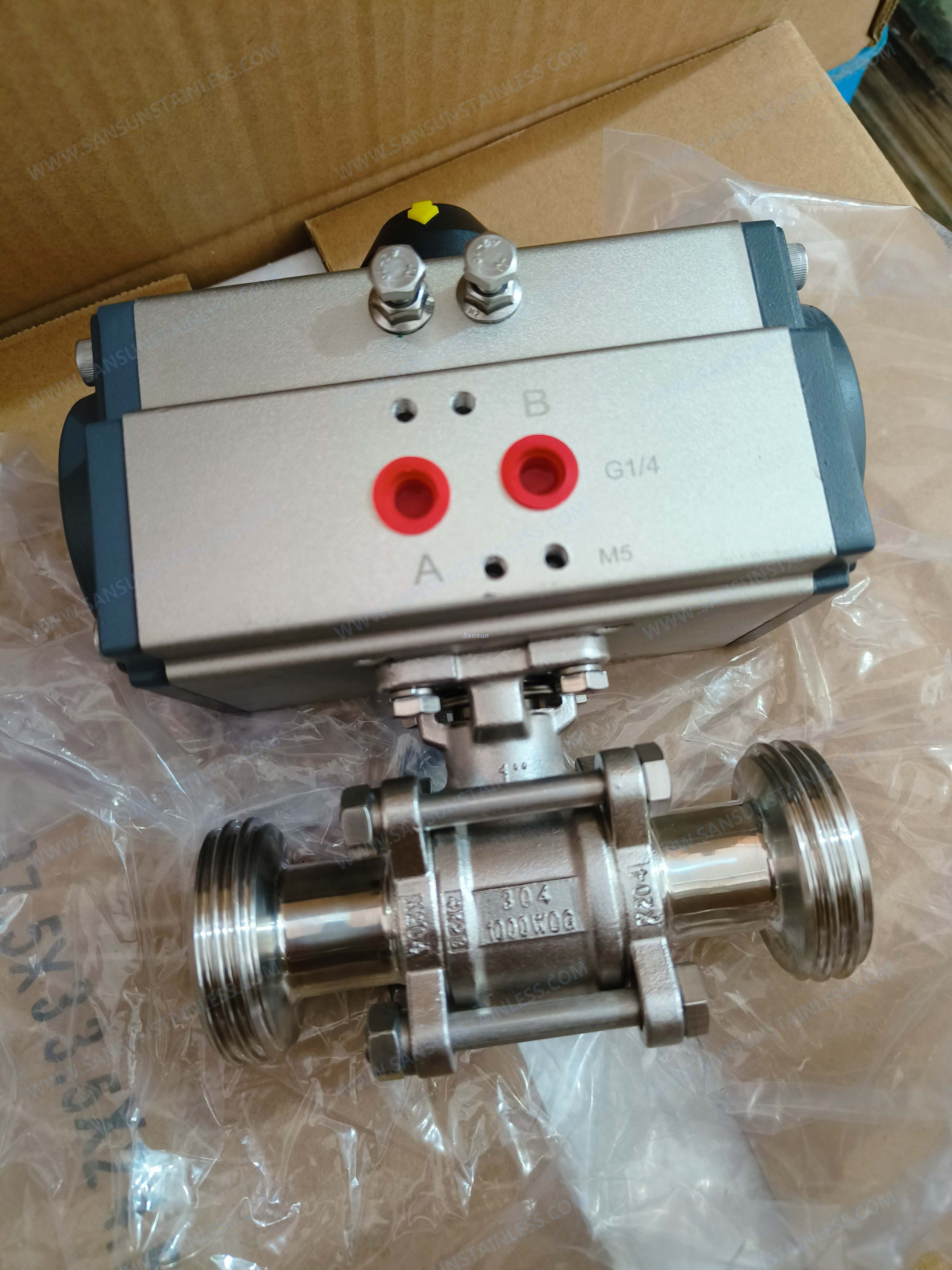 Peumatic 3 PC Ball Valve3 (1)